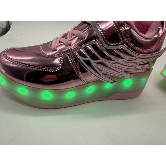 LED Roller Skate Shoes Light Up Sneakers w Detachable Wheels Rechargeable 3Y 3.5 - Picture 11 of 16